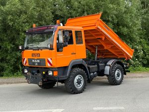 Man * man 10-220 * kiper wywrotka meiller * 4x4 * zimowe utrzymanie * unimog * 2001