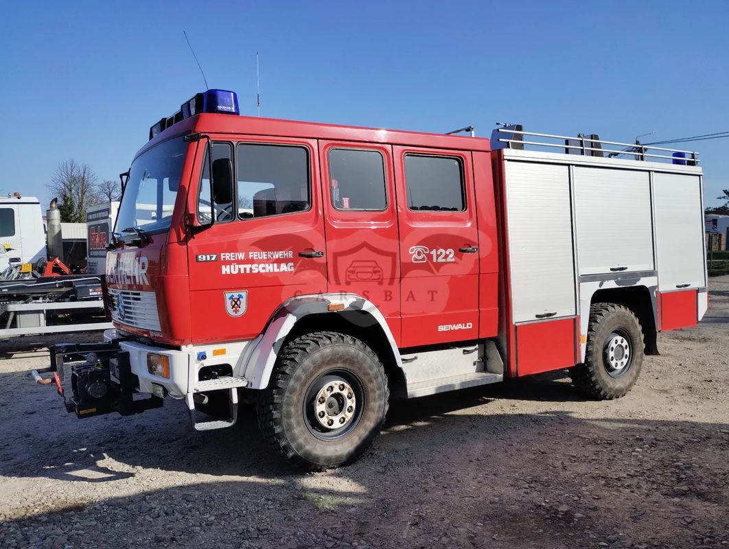 Mercedes-benz 917 af 4x4 ziegler 2800l/m strzą pożarna pożarniczy 1991
