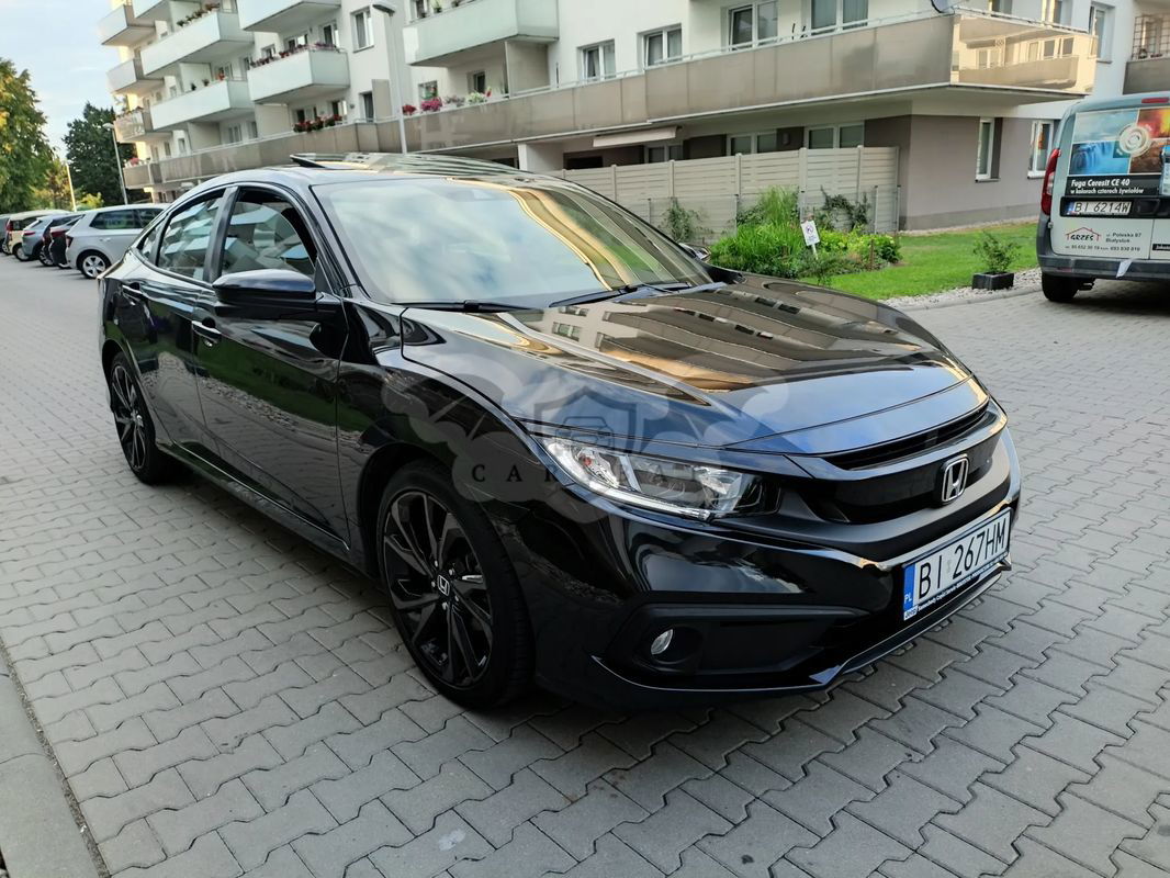 Schwarz Honda Civic X 2.0 i VTEC LX CVT 2020 jahr VIN 2HGFC2F84LH027375 CarsBat